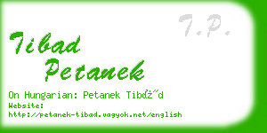 tibad petanek business card